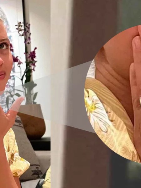 Morden Icon Of Elegance Sofia Richie Emerald Cut Engagement&nbsp;Ring